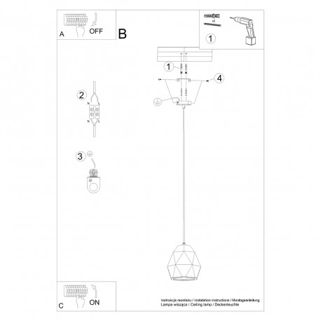 Sollux Lampa wisząca ceramiczna MINT SL.1251