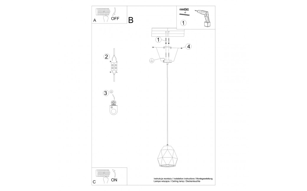 Sollux Lampa wisząca ceramiczna MINT SL.1251