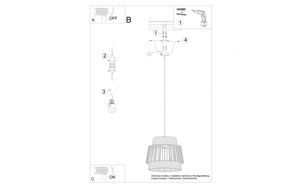 Sollux Lampa wisząca BRILO SL.1253