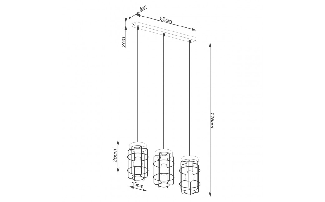 Sollux Lampa wisząca GOTTO 3L SL.1264