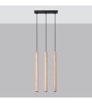 Pendant lamps - Sollux PASTELO 3L wood pendant lamp SL.1267 - product 2