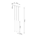 Pendant lamps - Sollux PASTELO 3L wood pendant lamp SL.1267 - product 5