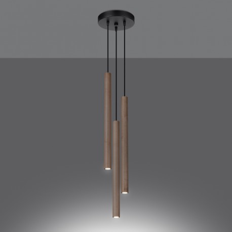 Sollux Lampa wisząca PASTELO 3P drewno SL.1268