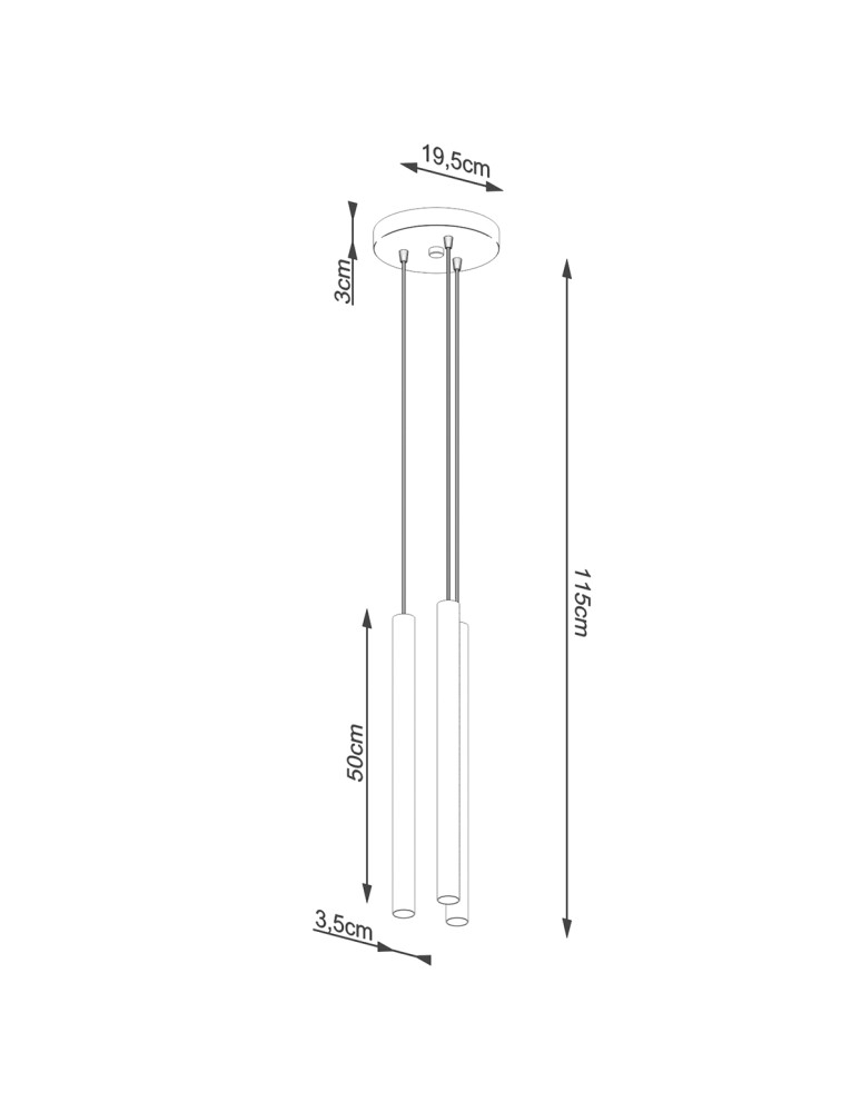 Pendant lamps - Sollux PASTELO 3P wood pendant lamp SL.1268 - product kolory-swiatla.pl 5
