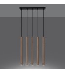 Pendant lamps - Sollux PASTELO 5L wood pendant lamp SL.1269 - product 3