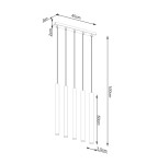 Pendant lamps - Sollux PASTELO 5L wood pendant lamp SL.1269 - product 5