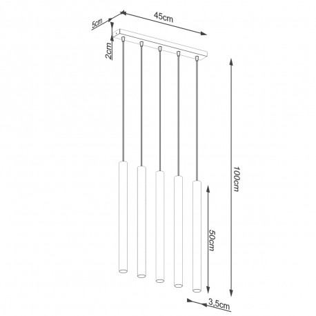 Sollux Lampa wisząca PASTELO 5L drewno SL.1269