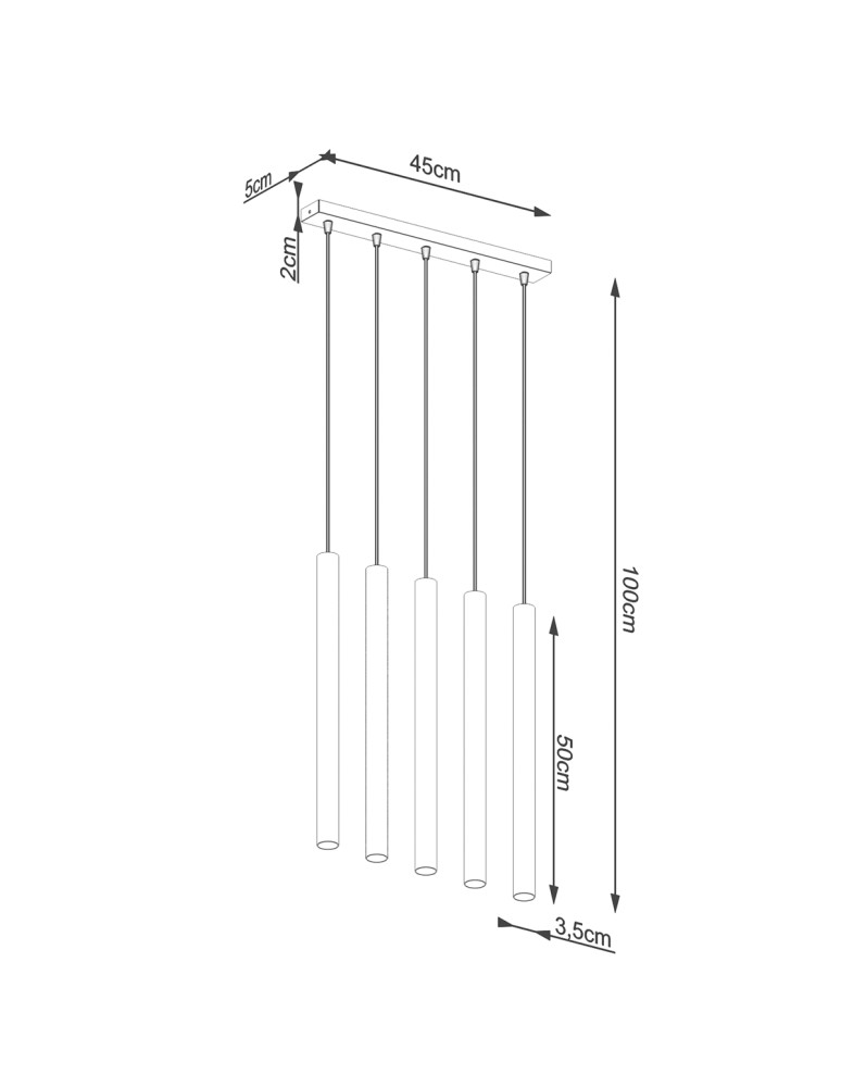Pendant lamps - Sollux PASTELO 5L wood pendant lamp SL.1269 - product kolory-swiatla.pl 5