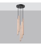 Pendant lamps - Sollux Pendant lamp PASTELO 5P wood SL.1270 - product 2