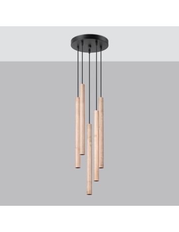 Sollux Pendant lamp PASTELO 5P wood SL.1270 - product 2