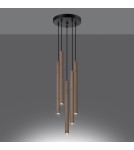 Pendant lamps - Sollux Pendant lamp PASTELO 5P wood SL.1270 - product 3