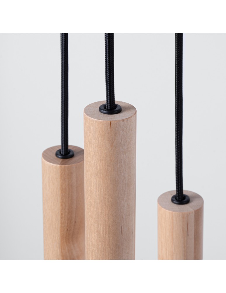 Pendant lamps - Sollux Pendant lamp PASTELO 5P wood SL.1270 - product kolory-swiatla.pl 4