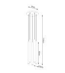 Pendant lamps - Sollux Pendant lamp PASTELO 5P wood SL.1270 - product 5