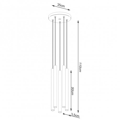 Sollux Lampa wisząca PASTELO 5P drewno SL.1270