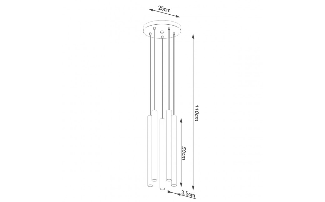 Sollux Lampa wisząca PASTELO 5P drewno SL.1270