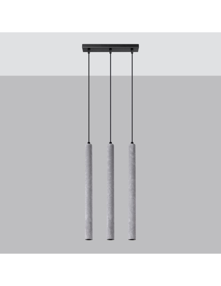 Pendant lamps - Sollux PASTELO 3L concrete pendant lamp SL.1272 - product kolory-swiatla.pl 2