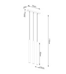 Pendant lamps - Sollux PASTELO 3L concrete pendant lamp SL.1272 - product 5