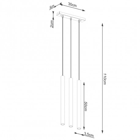 Sollux Lampa wisząca PASTELO 3L beton SL.1272