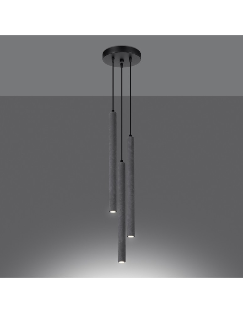 Pendant lamps - Sollux PASTELO 3P concrete pendant lamp SL.1273 - product kolory-swiatla.pl 3