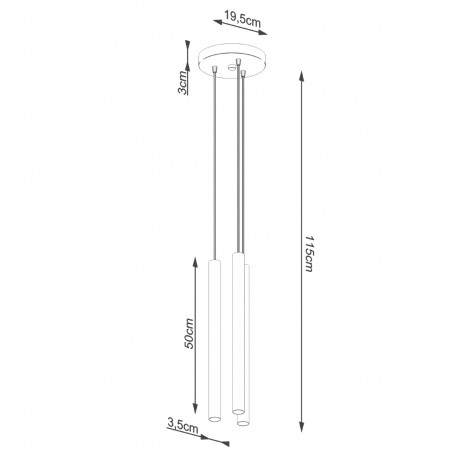 Sollux Lampa wisząca PASTELO 3P beton SL.1273