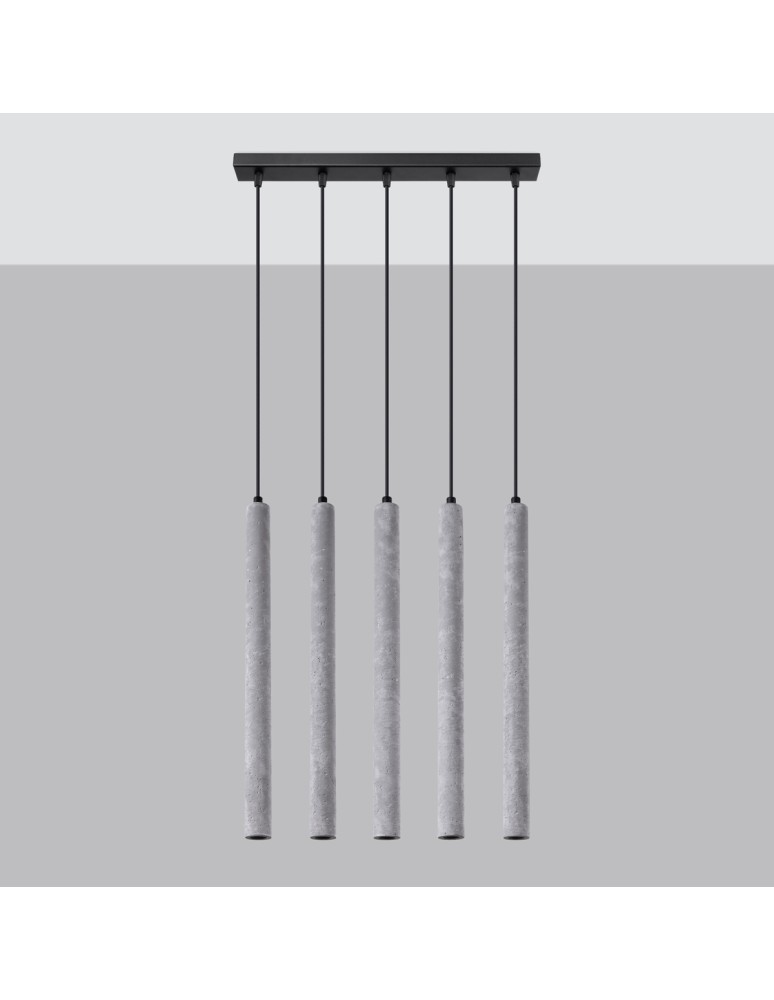Pendant lamps - Sollux PASTELO 5L concrete pendant lamp SL.1274 - product kolory-swiatla.pl 2