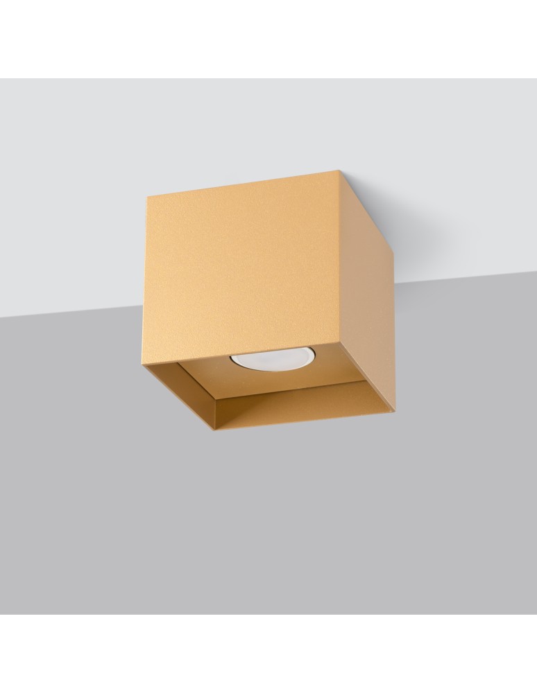 Square ceiling luminaires - Sollux Plafond HATI gold SL.1279 - product kolory-swiatla.pl 2