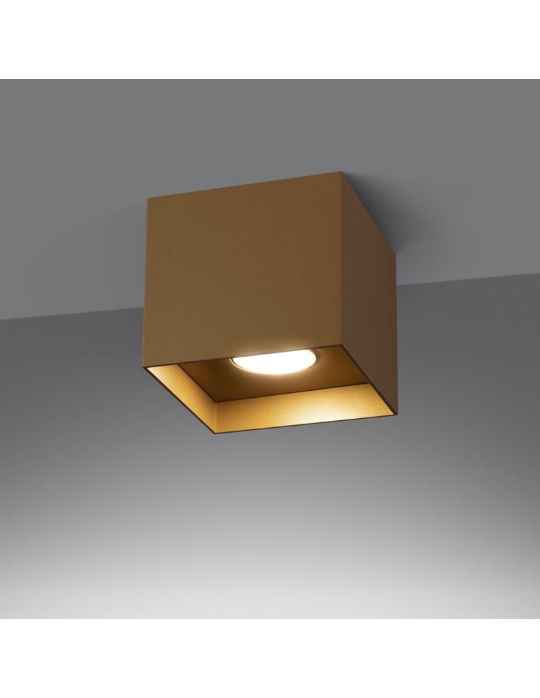 Square ceiling luminaires - Sollux Plafond HATI gold SL.1279 - product kolory-swiatla.pl 3