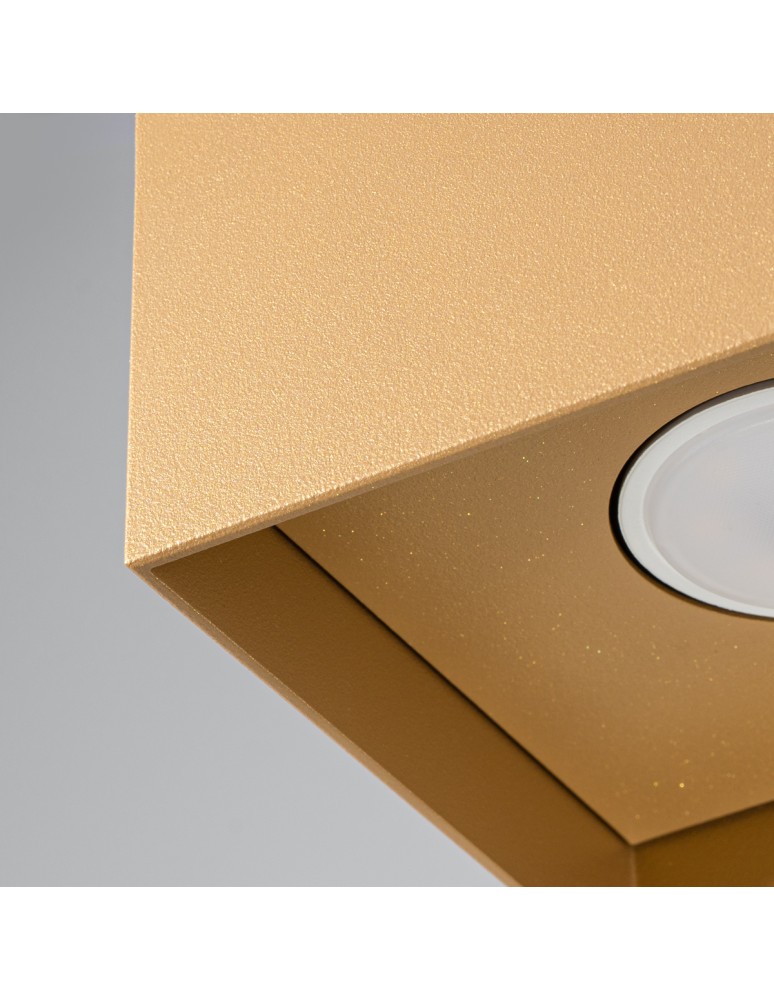 Square ceiling luminaires - Sollux Plafond HATI gold SL.1279 - product kolory-swiatla.pl 4