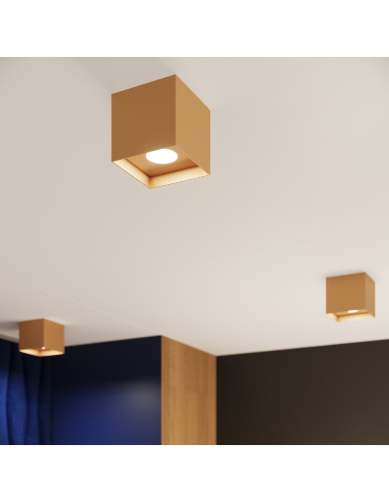 Square ceiling luminaires - Sollux Plafond HATI gold SL.1279 - product kolory-swiatla.pl 7