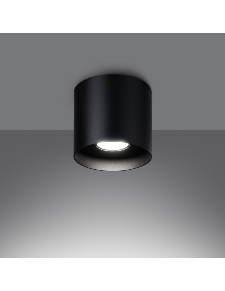 Round ceiling luminaires - Sollux Plafond MIKA black SL.1281 - product kolory-swiatla.pl 3