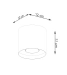 Round ceiling luminaires - Sollux Plafond MIKA gray SL.1282 - product 5