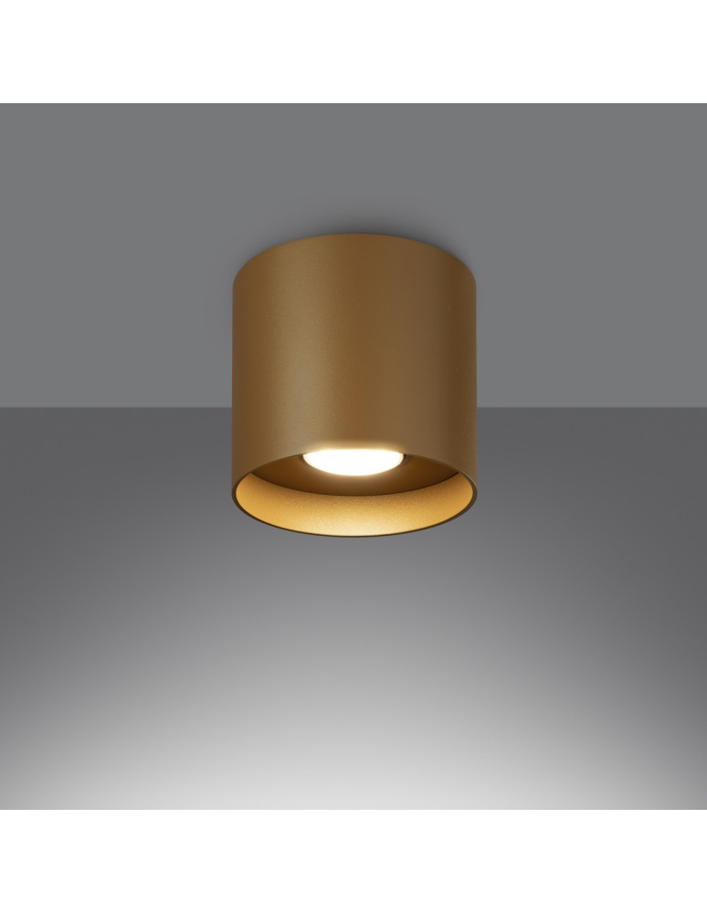 Round ceiling luminaires - Sollux Plafond MIKA gold SL.1283 - product kolory-swiatla.pl 3