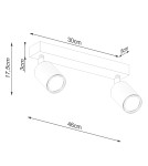 Adjustable ceiling lamps - spots - Sollux Plafond VERDO 2 white SL.1286 - product 5