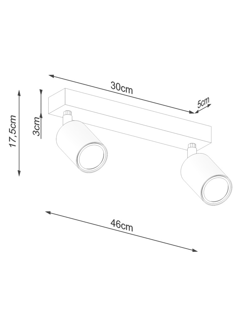 Adjustable ceiling lamps - spots - Sollux Plafond VERDO 2 white SL.1286 - product kolory-swiatla.pl 5