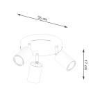 Adjustable ceiling lamps - spots - Sollux Plafond VERDO 3P white SL.1287 - product 5