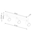 Adjustable ceiling lamps - spots - Sollux Plafond VERDO 3L white SL.1288 - product 5