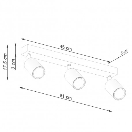 Sollux Plafon VERDO 3L biały SL.1288