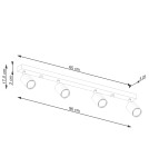Adjustable ceiling lamps - spots - Sollux Plafond VERDO 4 white SL.1289 - product 5