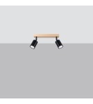 Adjustable ceiling lamps - spots - Sollux Plafond VERDO 2 black SL.1291 - product 2