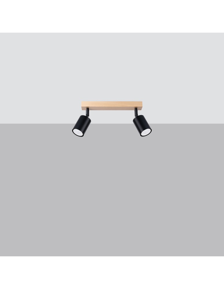 Adjustable ceiling lamps - spots - Sollux Plafond VERDO 2 black SL.1291 - product kolory-swiatla.pl 2