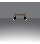 Adjustable ceiling lamps - spots - Sollux Plafond VERDO 2 black SL.1291 - product 3