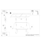 Adjustable ceiling lamps - spots - Sollux Plafond VERDO 2 black SL.1291 - product 6