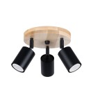 Adjustable ceiling lamps - spots - Sollux Plafond VERDO 3P black SL.1292 - product 1