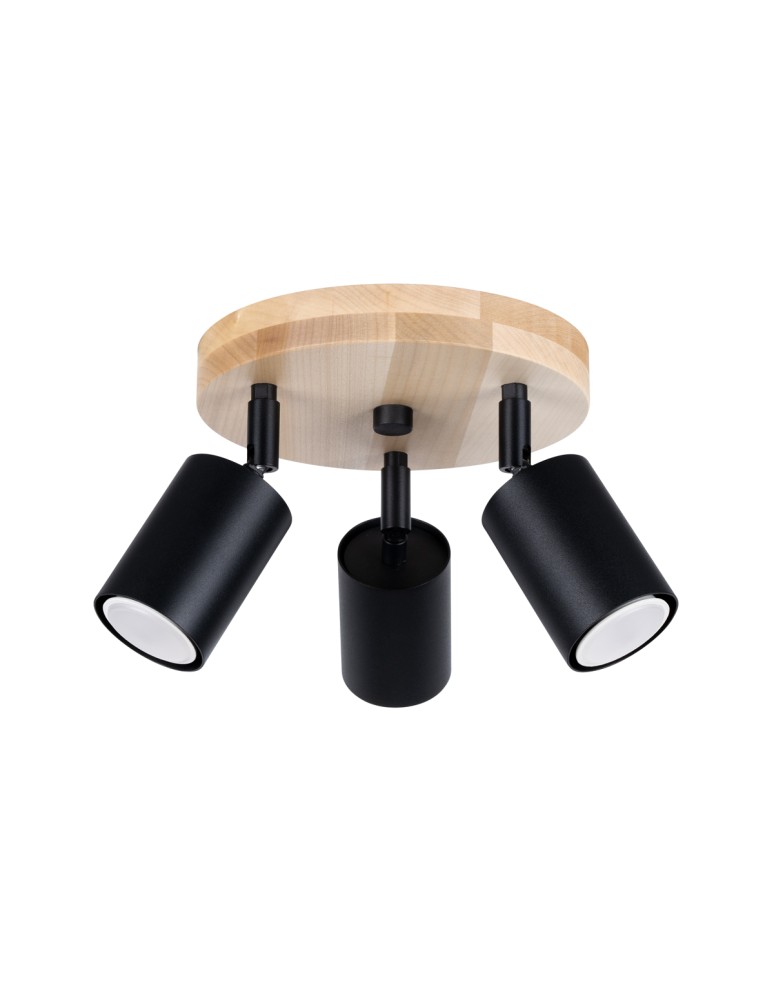 Adjustable ceiling lamps - spots - Sollux Plafond VERDO 3P black SL.1292 - product kolory-swiatla.pl 1