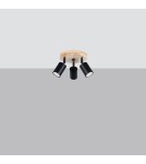 Adjustable ceiling lamps - spots - Sollux Plafond VERDO 3P black SL.1292 - product 2