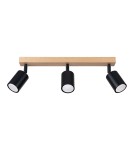 Adjustable ceiling lamps - spots - Sollux Plafond VERDO 3L black SL.1293 - product 1