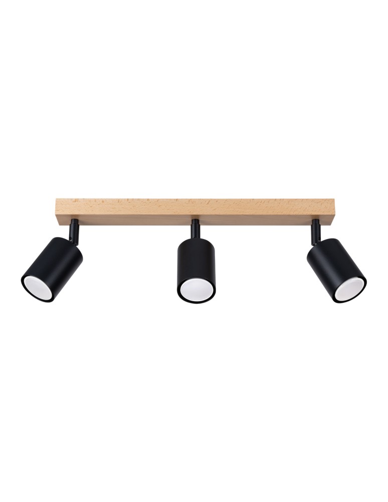 Adjustable ceiling lamps - spots - Sollux Plafond VERDO 3L black SL.1293 - product kolory-swiatla.pl 1