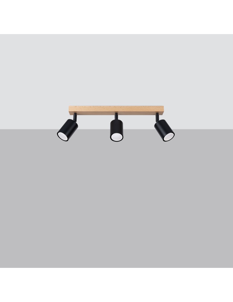 Adjustable ceiling lamps - spots - Sollux Plafond VERDO 3L black SL.1293 - product kolory-swiatla.pl 2