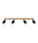 Adjustable ceiling lamps - spots - Sollux Plafond VERDO 4 black SL.1294 - product 1