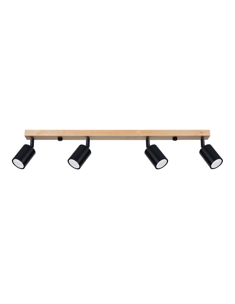 Adjustable ceiling lamps - spots - Sollux Plafond VERDO 4 black SL.1294 - product kolory-swiatla.pl 1